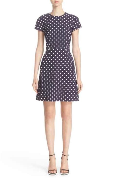 michael kors fit and flare dress polka-dot|MICHAEL KORS Polka Dot Fit and Flare Dress Size 2 .